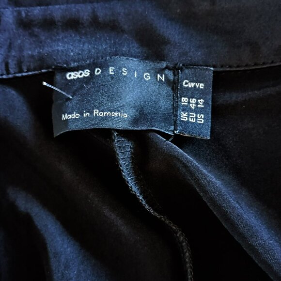 CONTEMPORARY ASOS RUCHED FRONT MAXI DRESS - Picture 3 of 4